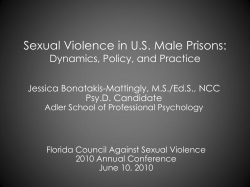 Male Survivors of Prison Rape - Florida Council Against Sexual