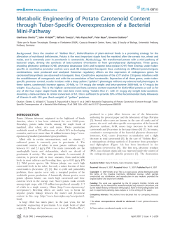 Metabolic Engineering of Potato Carotenoid Content through Tuber