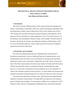 Politics and Translation - a Brazilian Case