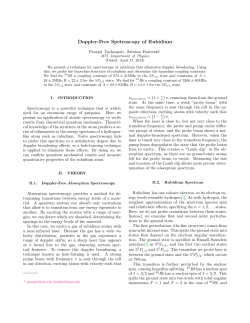Doppler-Free Spectroscopy of Rubidium