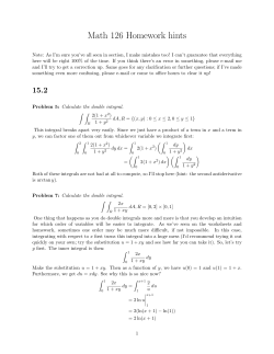 Math 126 Homework hints