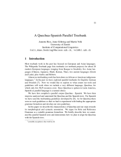 A Quechua-Spanish Parallel Treebank