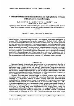 Comparative Studies on the Protein Profiles and