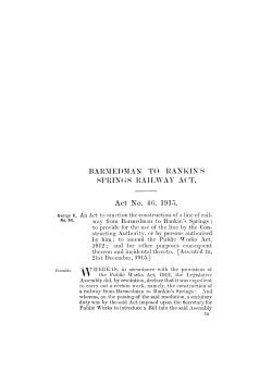 Barmedman to Rankin`s Springs Railway Act