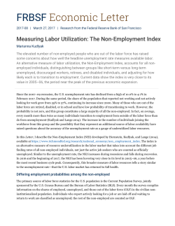 The Non-Employment Index - Federal Reserve Bank of San Francisco