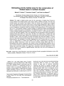 Delineating priority habitat areas for the conservation of Andean