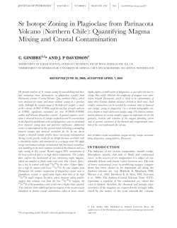 Sr Isotope Zoning in Plagioclase from Parinacota Volcano (Northern
