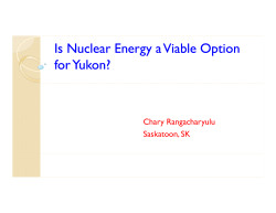 Chary Rangacharyulu, Nuclear Energy