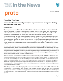 Pot and the Teen Brain