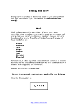 Energy and Work