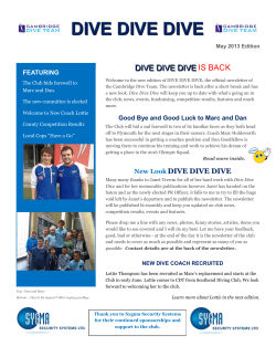 May - Cambridge Dive Team