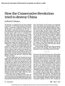 How the Conservative Revolution Tried To Destroy China