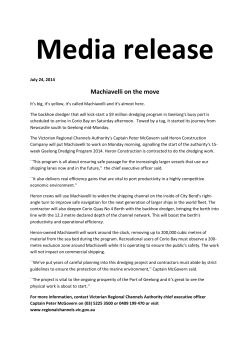 Machiavelli on the move - Victorian Regional Channels Authority