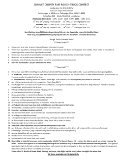 rough truck rules - summit county fairgrounds