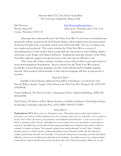 A New History of the Thirty Years War.