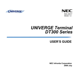 UNIVERGE Terminal DT300 Series