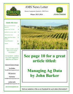 Managing Ag Data by John Barker