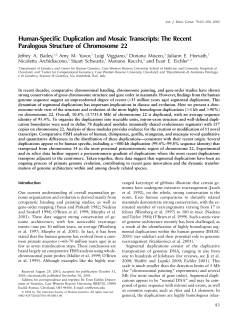 Human-Specific Duplication and Mosaic Transcripts: The Recent