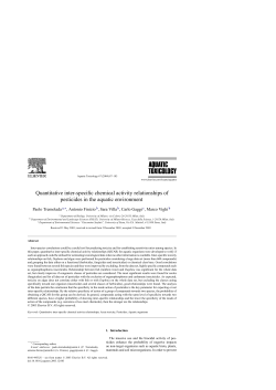 Quantitative inter-specific chemical activity relationships of