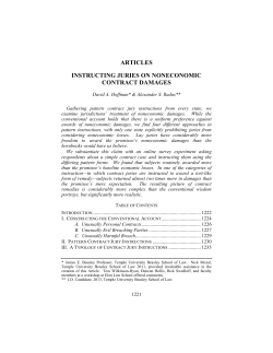 Instructing Juries on Noneconomic Contract Damages