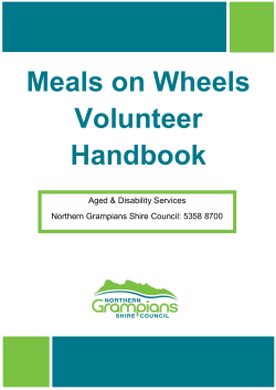 Meals on Wheels Volunteer Handbook
