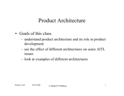 Product Architecture