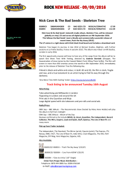 new release information - Proper Music Distribution