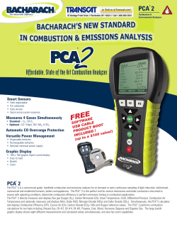 Bacharach PCA2 Combustion Analyzer