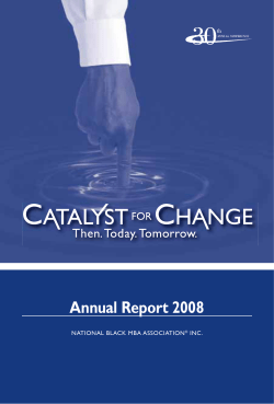 Annual Report 2008 - National Black MBA Association