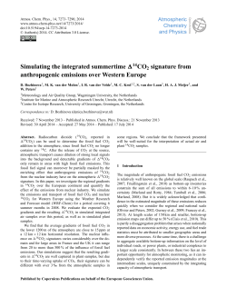 Simulating the integrated summertime 14CO2 signature from