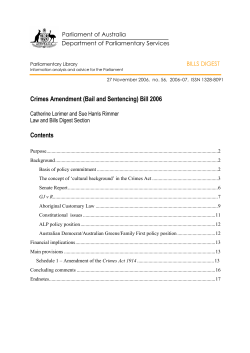 Bills Digest 56, 2006-07 - Crimes Amendment (Bail and Sentencing