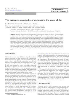 The aggregate complexity of decisions in the game of Go