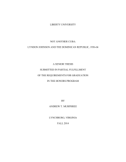 Not Another Cuba: Lyndon Johnson and the Dominican Republic