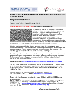 Nanotribology