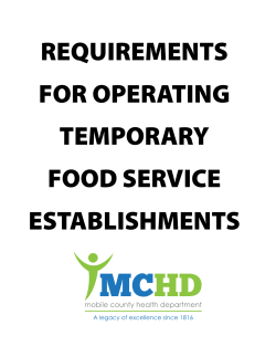 Temporary food service establishment rules