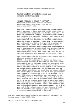 Spatial variability of infiltration rates on a semiarid seeded rangeland