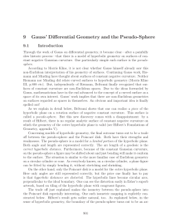 9 Gauss` Differential Geometry and the Pseudo