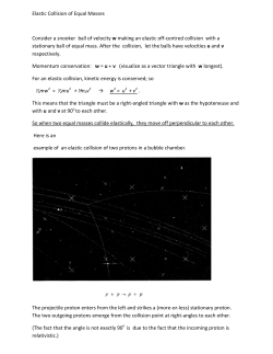 Kinematics of the elastic collision of two particles of equal mass