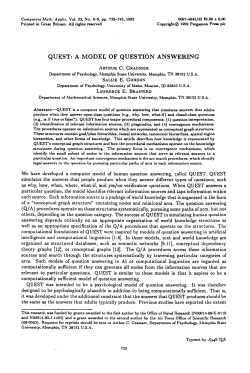 quest: a model of question answering