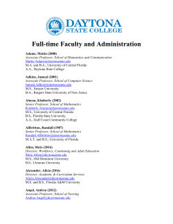 Full-time Faculty and Administration