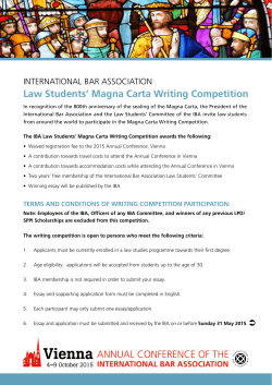 Law Students` Magna Carta Writing Competition