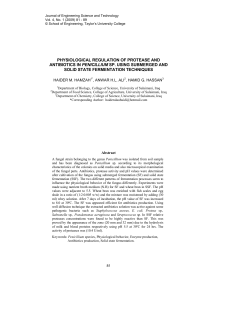 physiological regulation of protease and antibiotics in penicillium sp