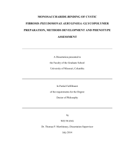 MONOSACCHARIDE-BINDING OF CYSTIC FIBROSIS