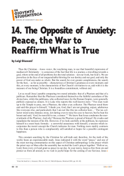 14. The Opposite of Anxiety: Peace, the War to Reaffirm What is True