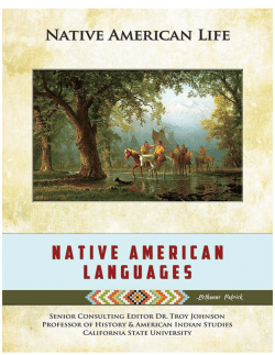 NATIVE AMERICAN LANGUAGES Bethanne Kelly