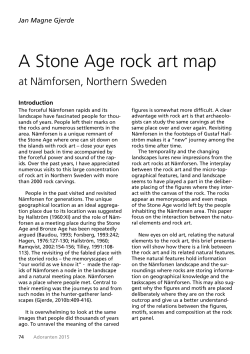 A Stone Age rock art map - Scandinavian Society for Prehistoric Art