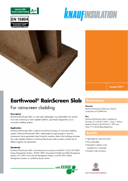 Earthwool&reg; RainScreen Slab