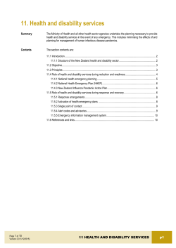 Section 11. Health and disability services