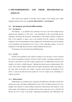 3. PHYTOHORMONES AND THEIR PHYSIOLOGICAL EFFECTS