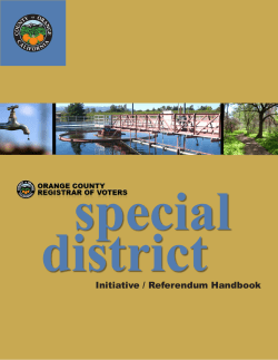 Initiative / Referendum Handbook - Orange County Registrar of Voters